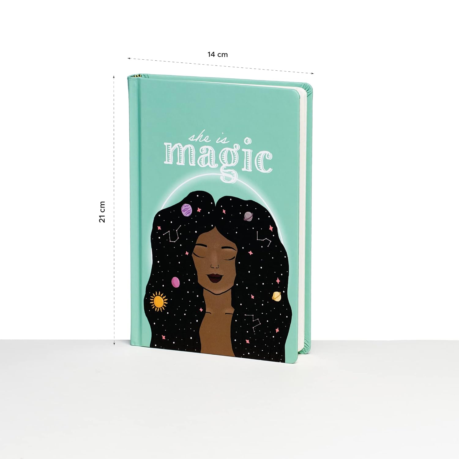 Factor Notes Hardbound A5 Notebook She Is Magic - 100 GSM Ruled, 200 Pages Factor Notes