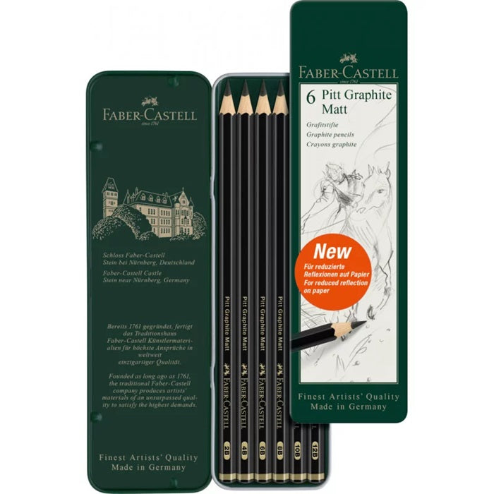 Faber Castell 6 Pitt Graphite Matt Faber Castell