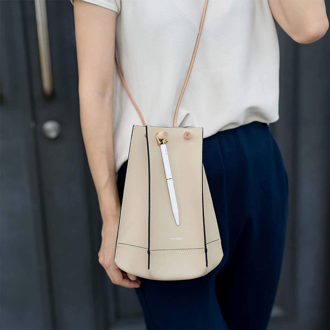 Ystudio | Ball Point Pen | White Portable | Classic Revolve Series | Metal Brass Body YSTUDIO