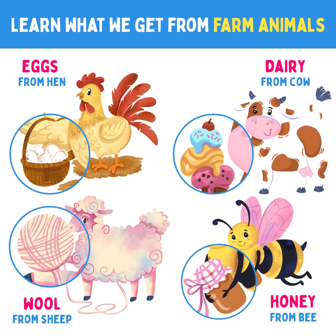 PepPlay My First Touch & Feel Puzzles - Farm Animals | Sensory Learning for Toddlers | 1+ Years