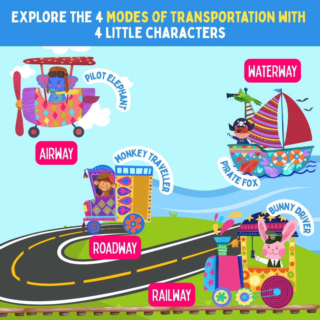 PepPlay My First Touch & Feel Puzzles - Colourful Vehicles | Sensory Learning for Toddlers | 1+ Years