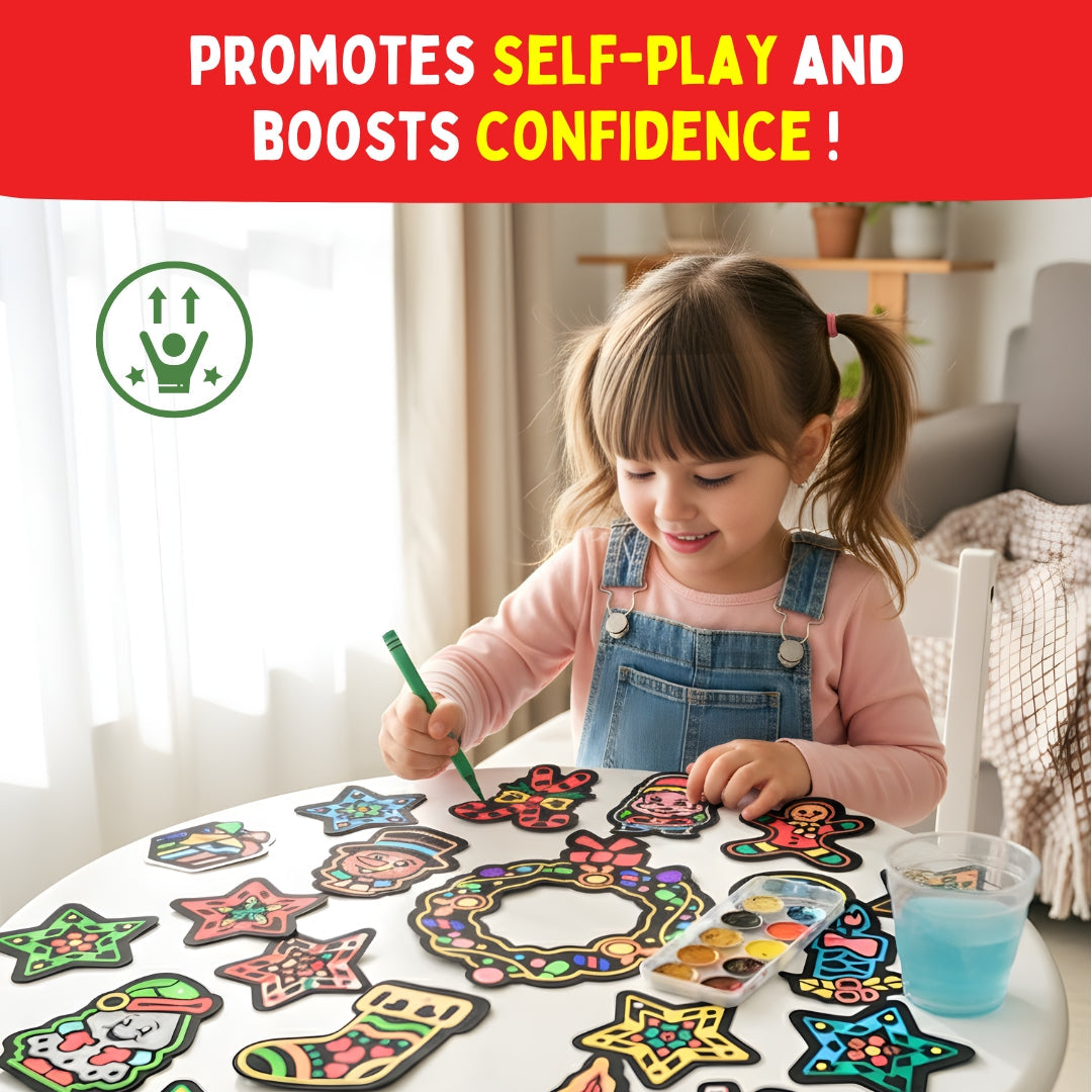PepPlay Christmas in Velvet | Festive Mess-Free Colouring | 3+ Years