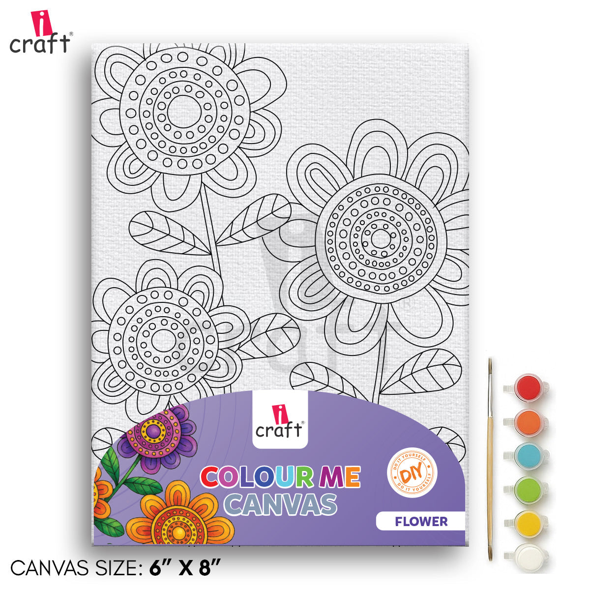 Colour Me Canvas size 5x7 Icraft
