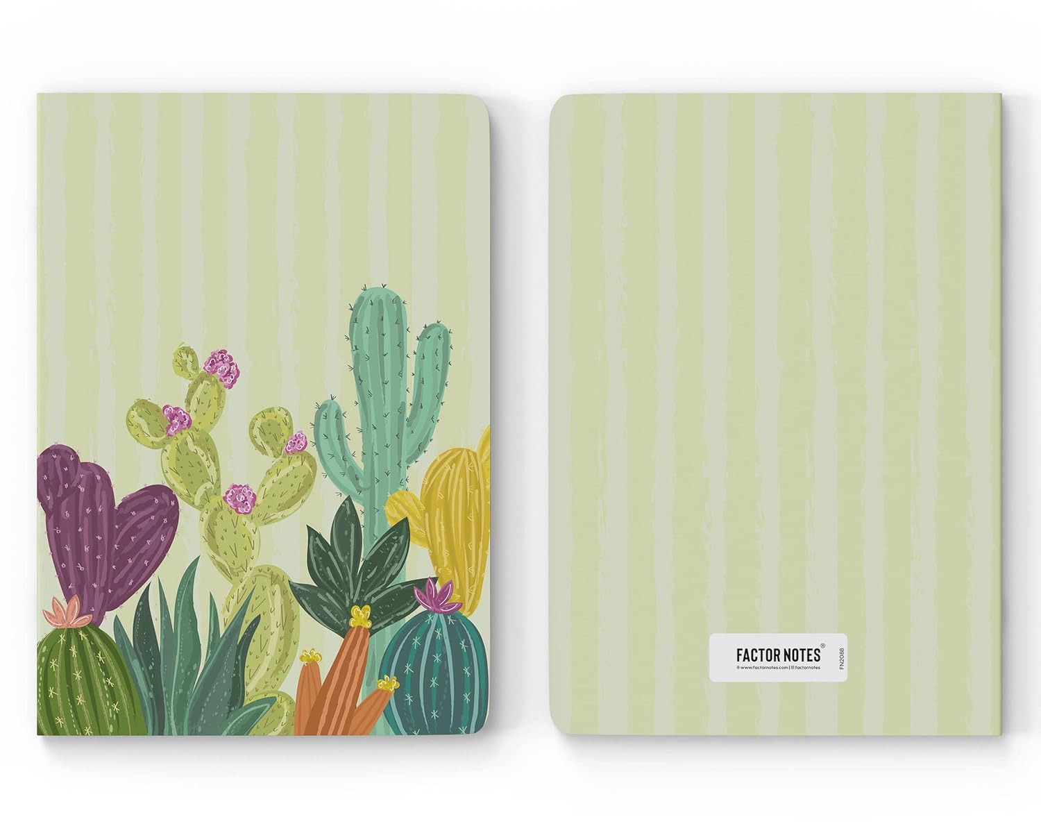 Factor Notes A5 Notebook Prickly Pair - Ruled, 90 GSM, 160 Pages Factor Notes