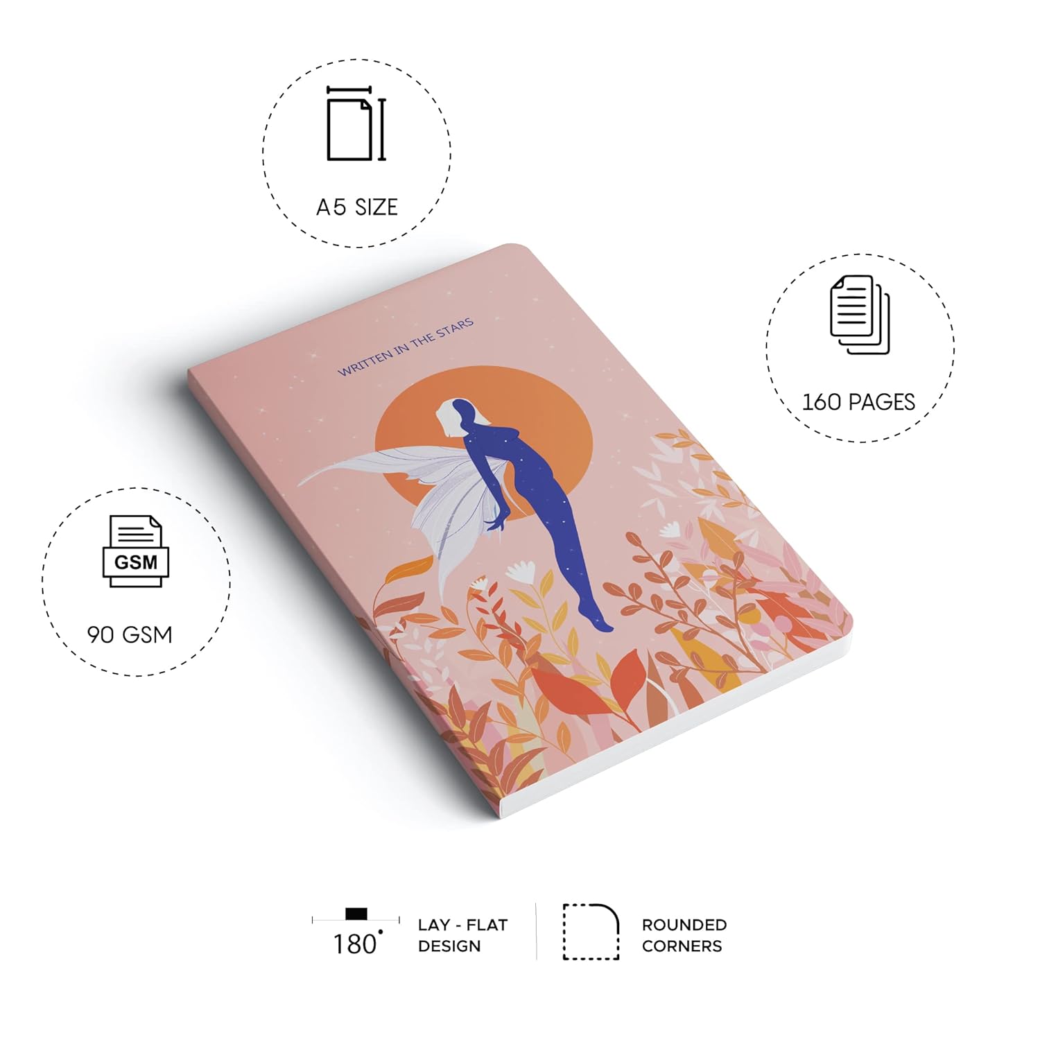 Factor Notes A5 Notebook - Written In Stars 90 GSM Ruled 160 Pages Factor Notes