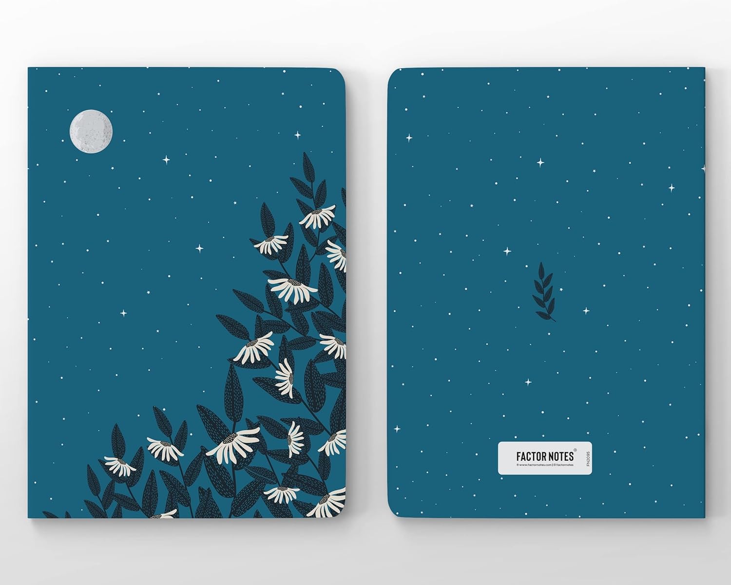 Factor Notes A5 Notebook - Full Moon 90 GSM Ruled 160 Pages Factor Notes