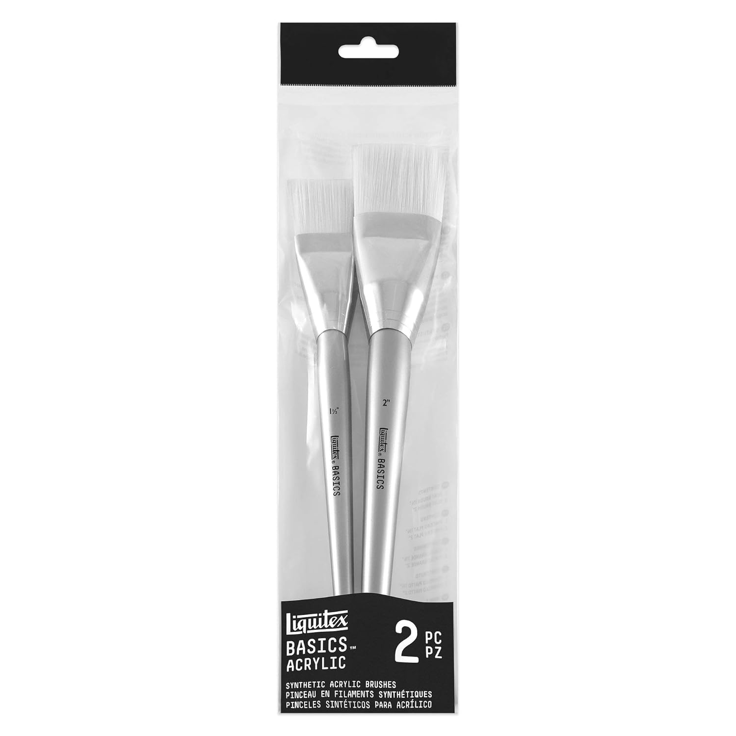 Liquitex Basics XL Flat Acrylic Brush Set - Pack of 2