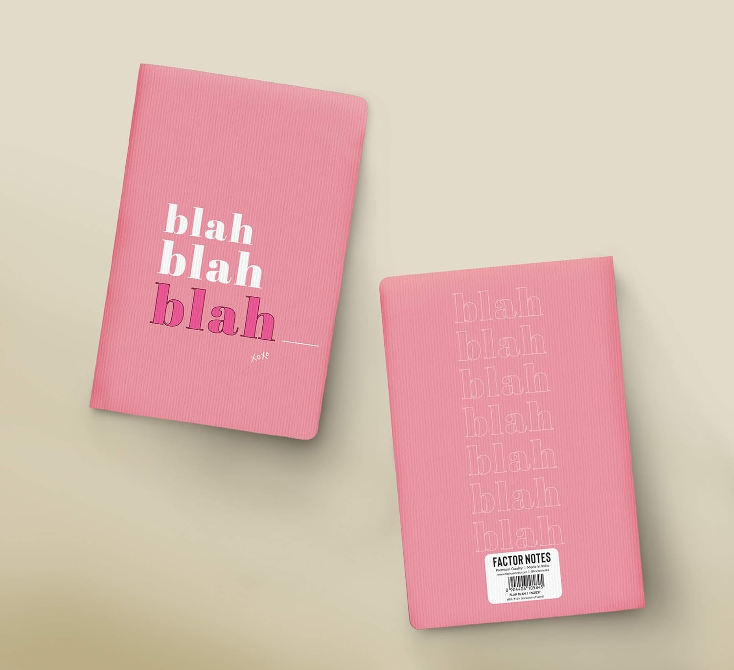 Factor Notes A5 Notebook The Blah Blah - Plain, 90 GSM, 160 Pages Factor Notes