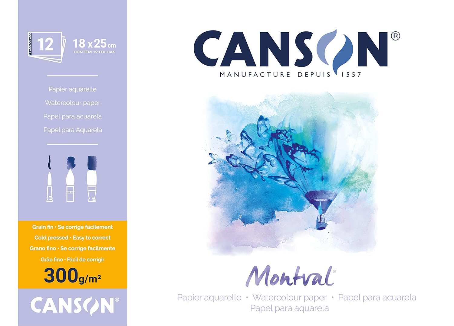 Canson Montval Aquarelle Paper Pad 300 Gsm