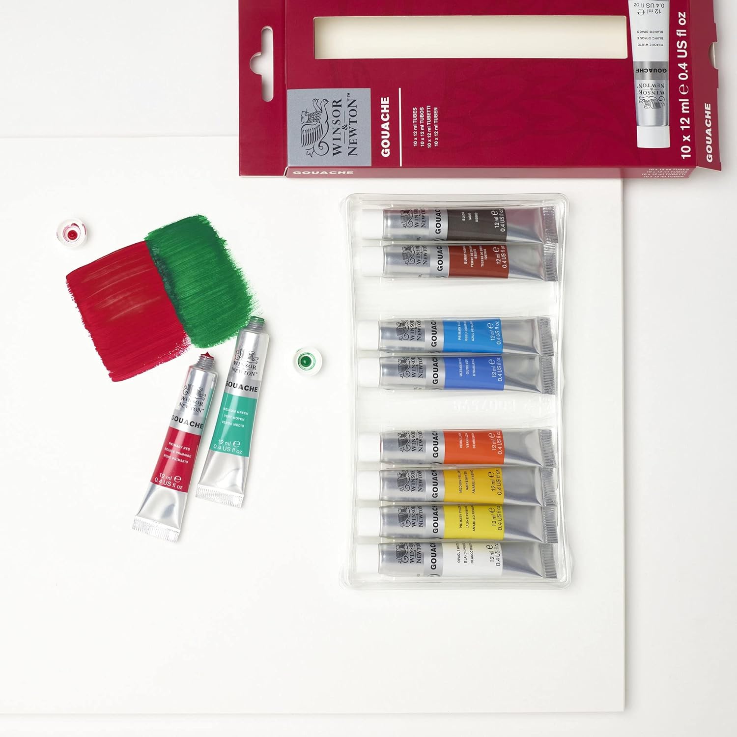 Winsor And Newton Gouache Colour - Access Set Of 10 Tubes X 12Ml