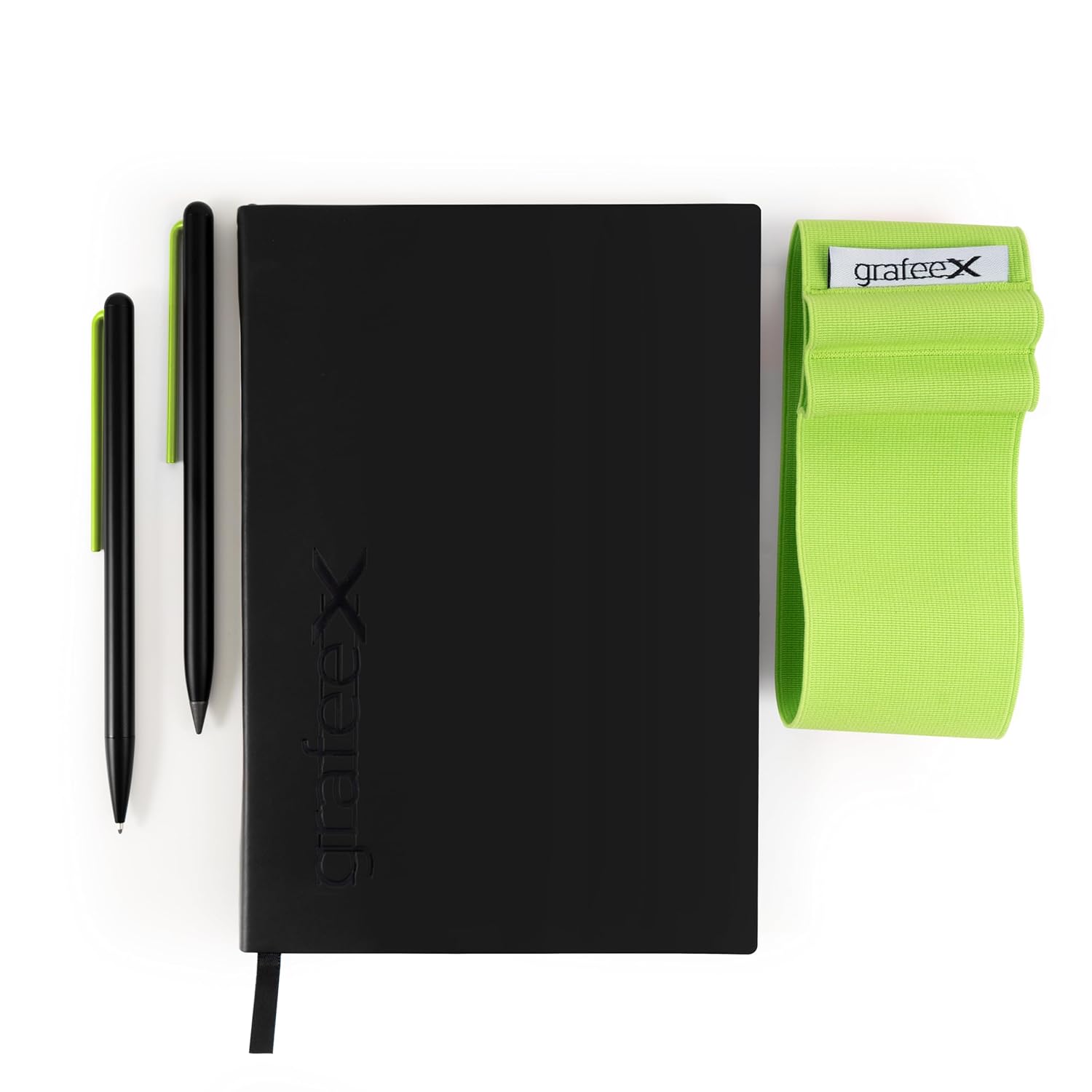 Pininfarina Grafeex Writing Pencil & Ballpoint Set with Stone Paper Notebook – Green Pininfarina