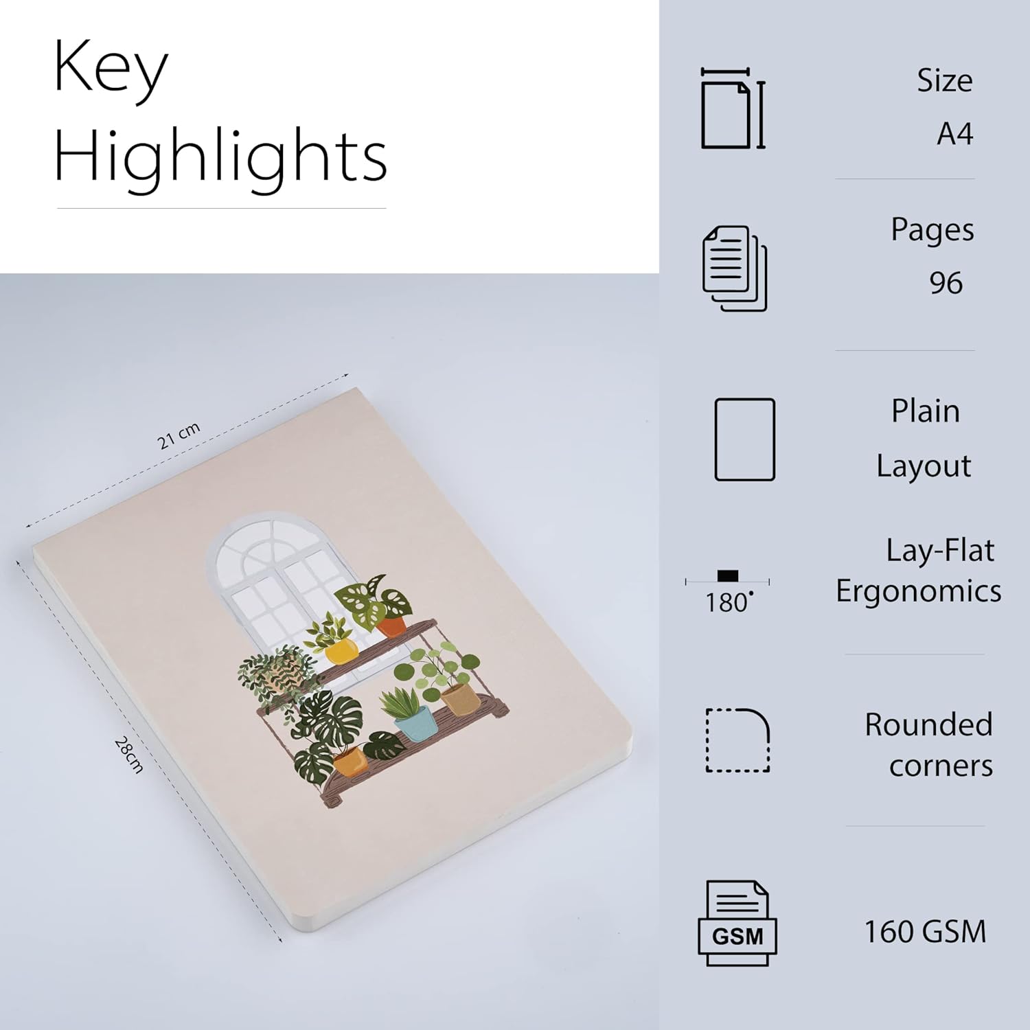 Factor Notes A4 Sketchbook 160 GSM - Medium Surface (By The Window) Factor Notes