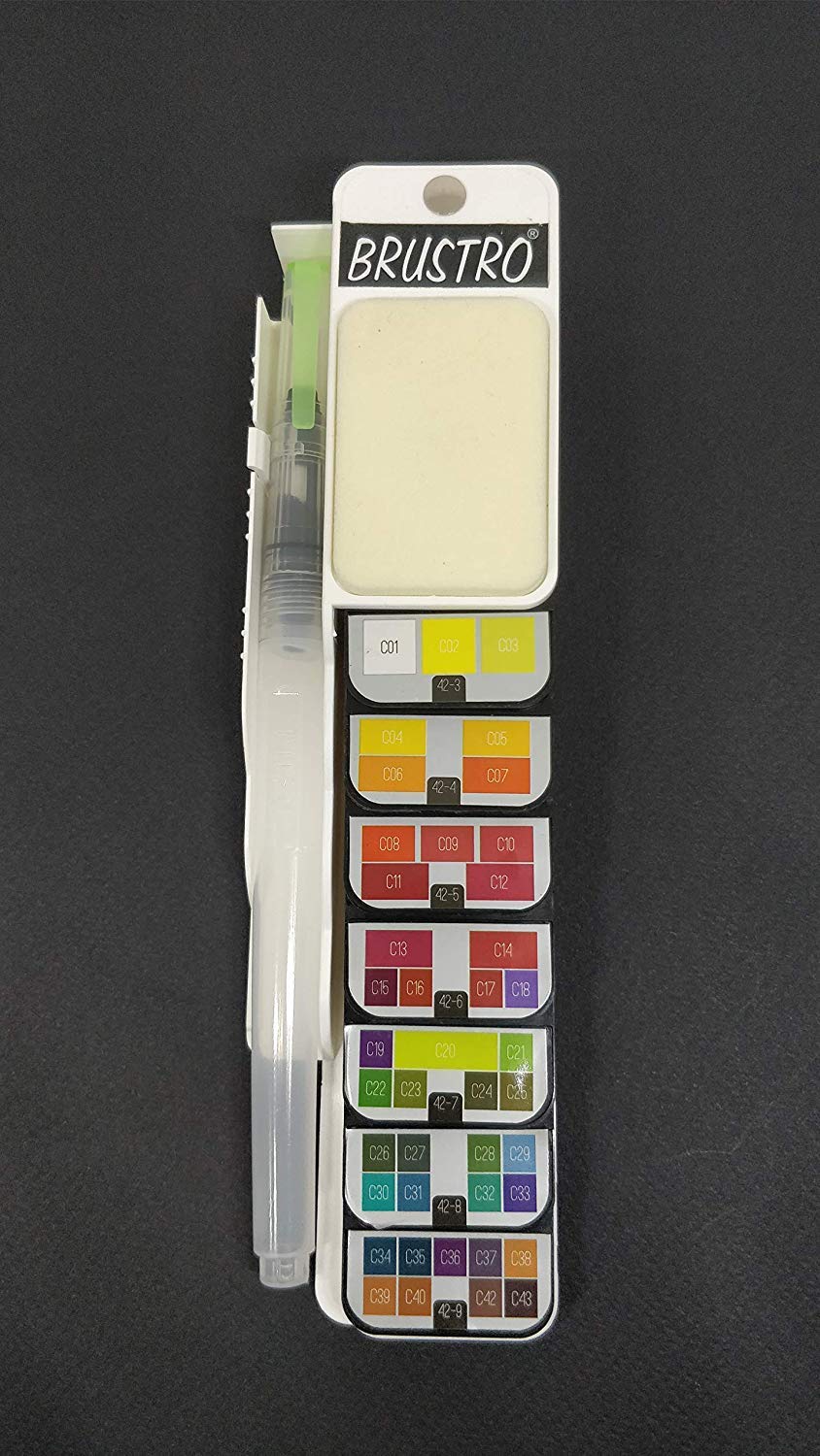 Brustro Artists Watercolour Pan Set of 42 Colours Brustro