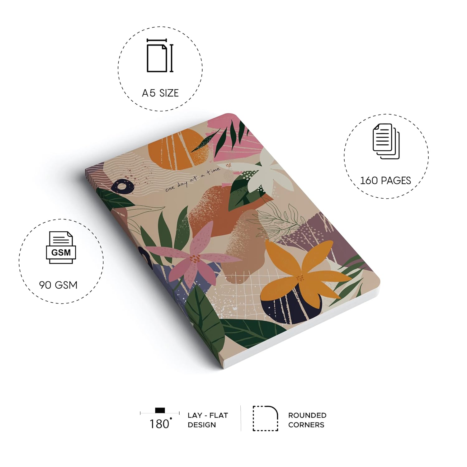 Factor Notes A5 Notebook - One Day (Ruled, 160 Pages, 90 GSM)