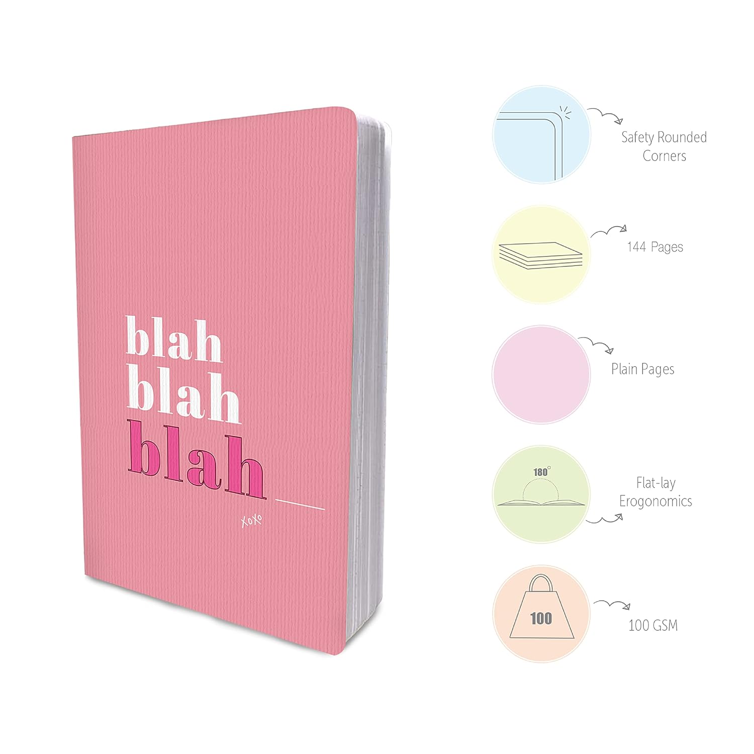 Factor Notes A5 Notebook The Blah Blah - Plain, 90 GSM, 160 Pages Factor Notes