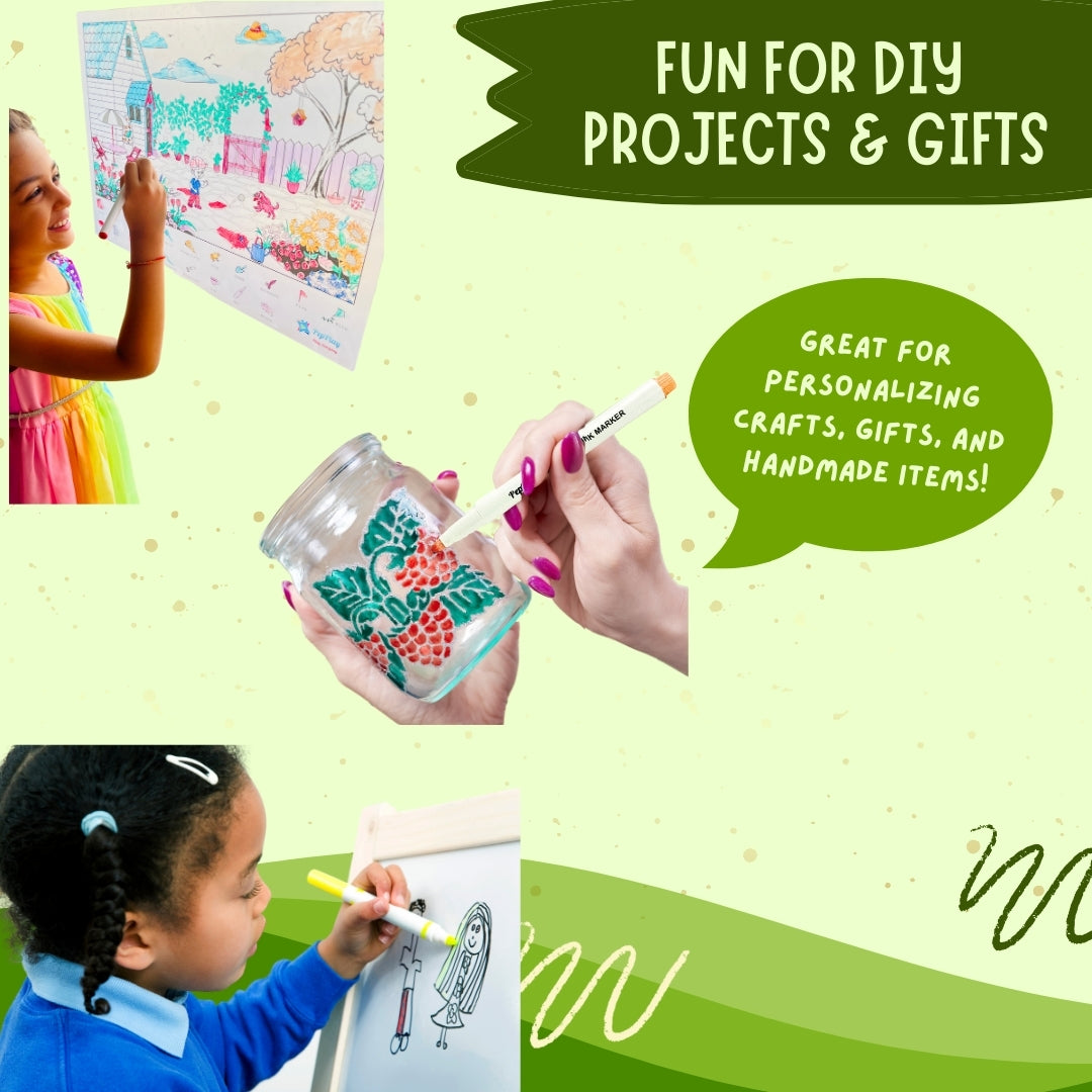 DIY projects made with wet erase markers – ideal for personalising reusable mats and creative activities – PepPlay India