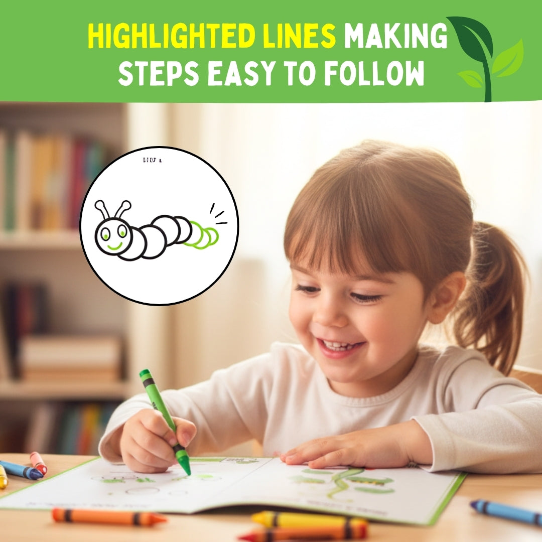 PepPlay Step By Step Drawing Book - Incredible Insects | Easy Drawing Practice for Kids | 5+ Years