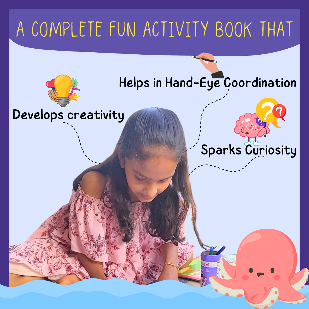 Complete fun activity book page – supports hand-eye coordination, creativity and curiosity – PepPlay India