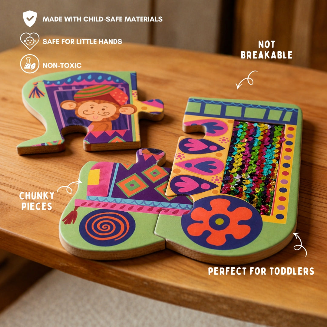 PepPlay My First Touch & Feel Puzzles - Colourful Vehicles | Sensory Learning for Toddlers | 1+ Years