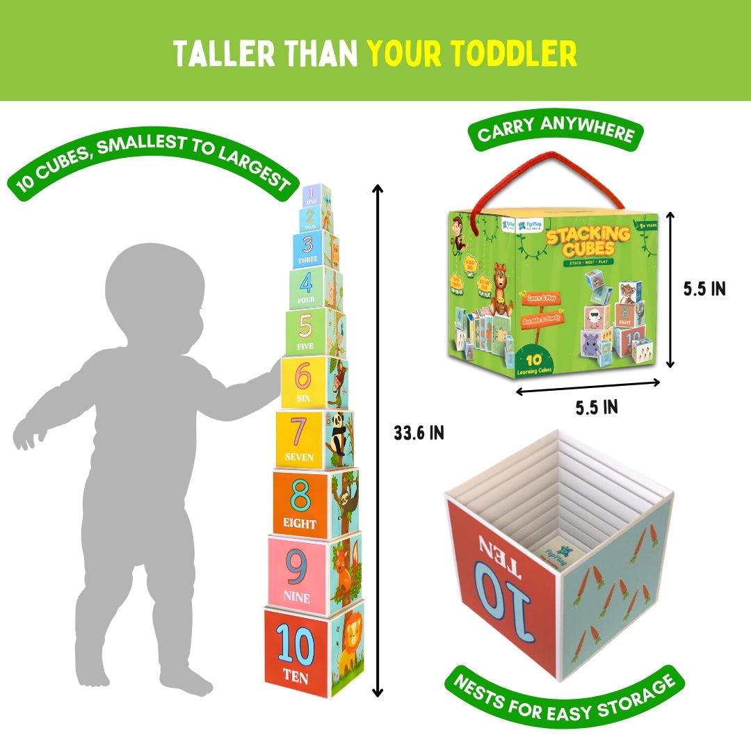 PepPlay Stacking & Nesting Cube | Early Learning Through Stacking Play | 1+ Years