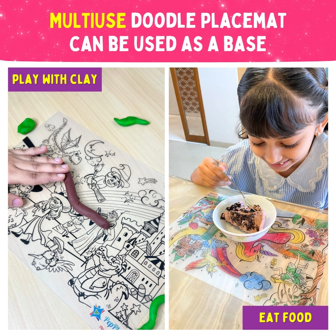 placemat used for clay play and mealtime base – multiuse reusable placemat – PepPlay India