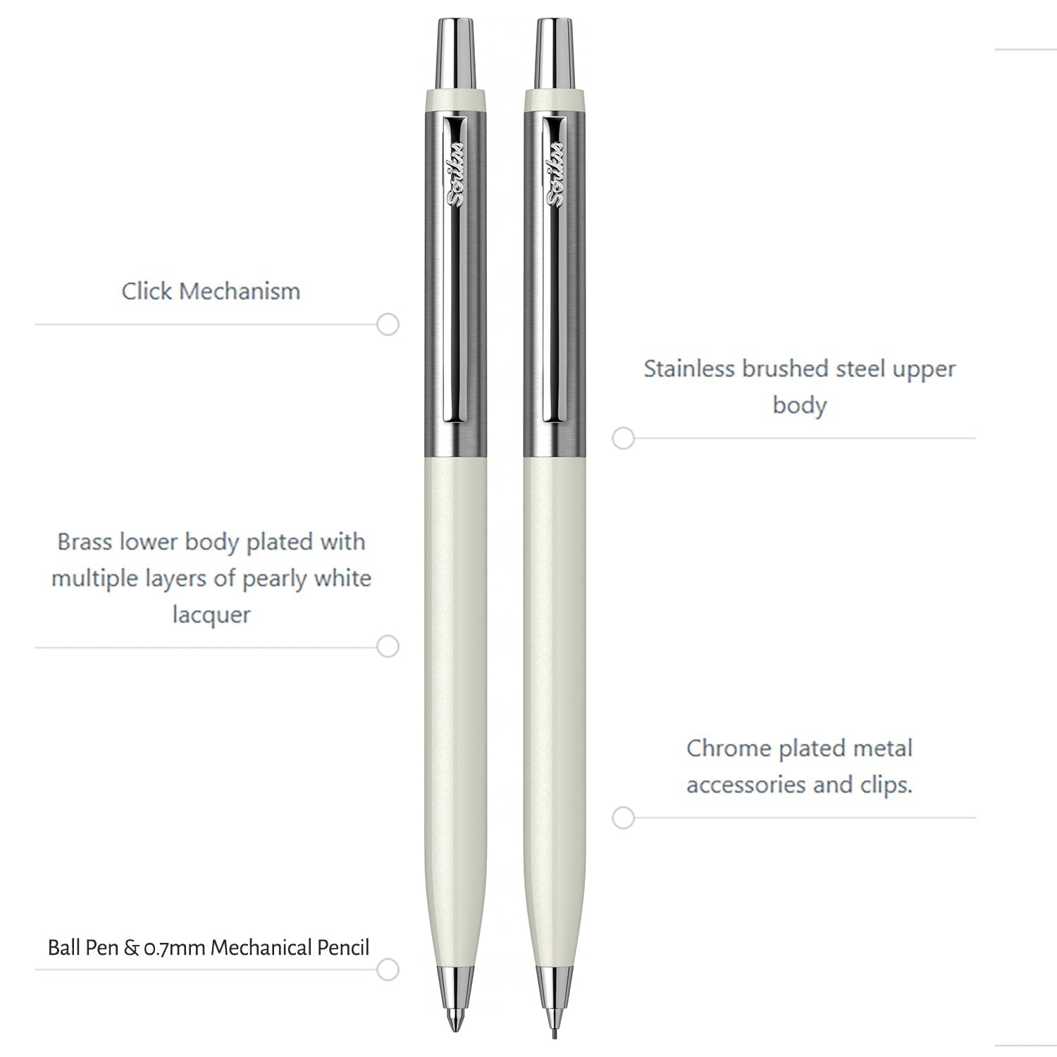 Scrikss | Vintage 51 | Ballpoint Pen+Mechanical Pencil | Ivory Scrikss