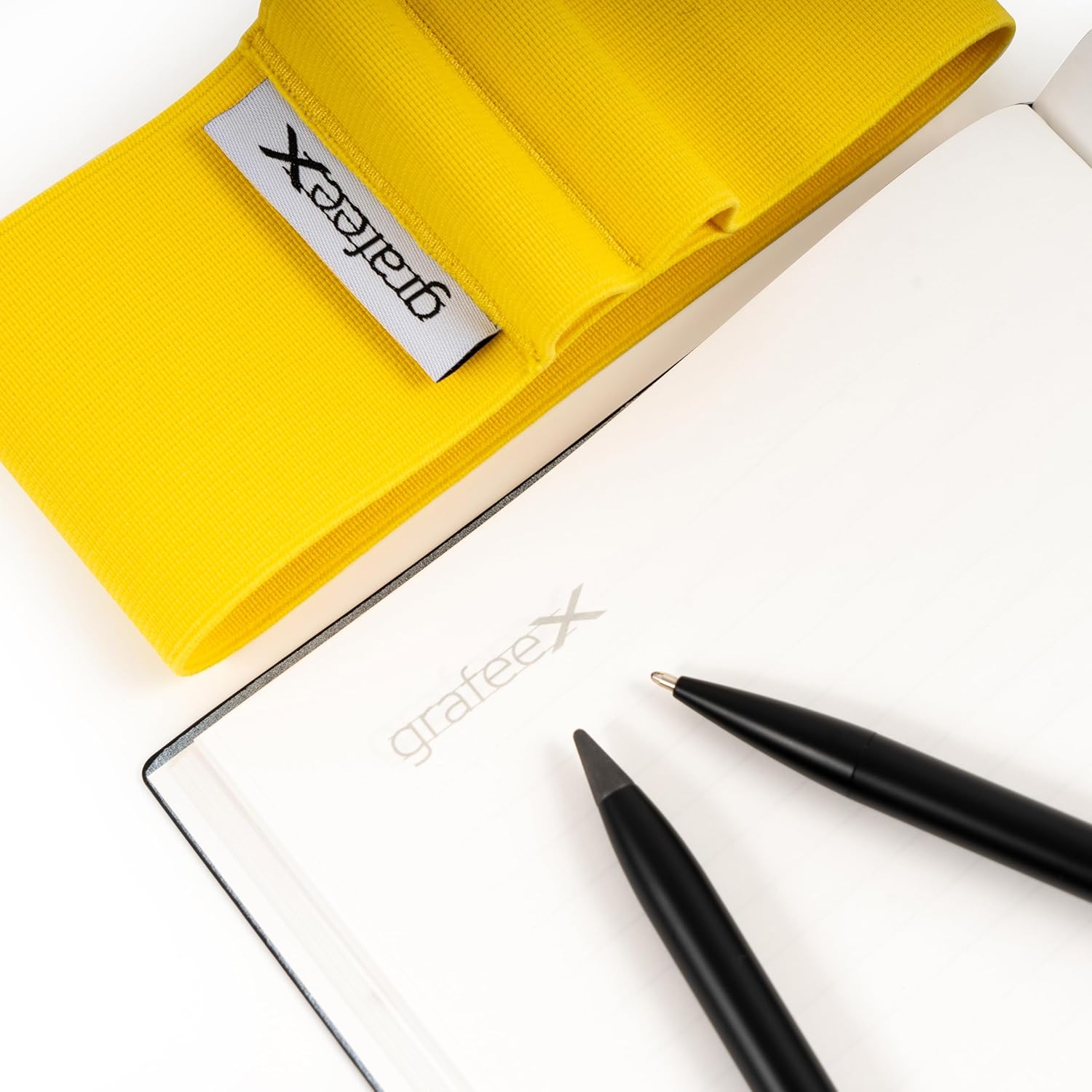 Pininfarina Grafeex Writing Pencil & Ballpoint Set with Stone Paper Notebook – Yellow Pininfarina