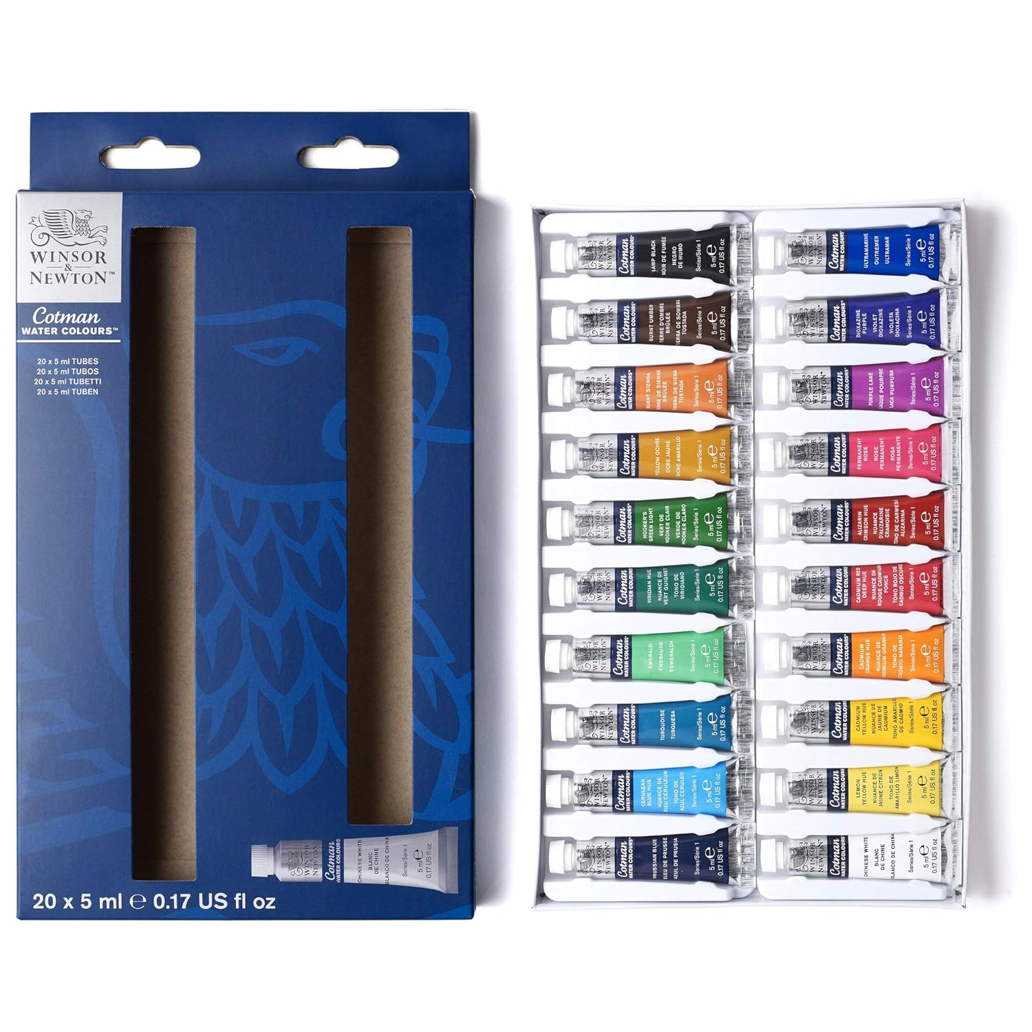 Winsor & Newton Cotman Water Colours - 20 X 5Ml Tubes