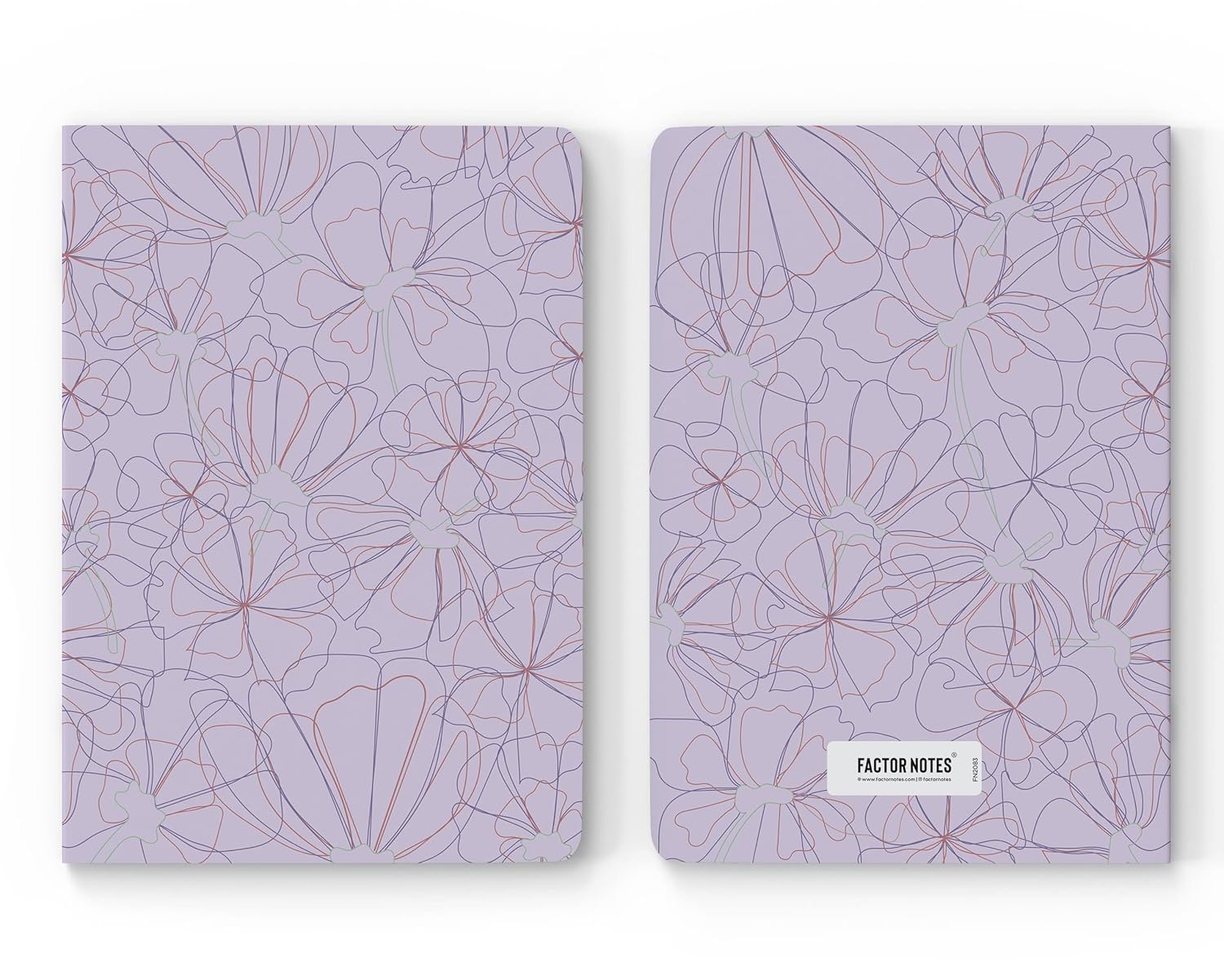 Factor Notes A5 Notebook Nurture Lilac - Ruled, 90 GSM, 160 Pages Factor Notes
