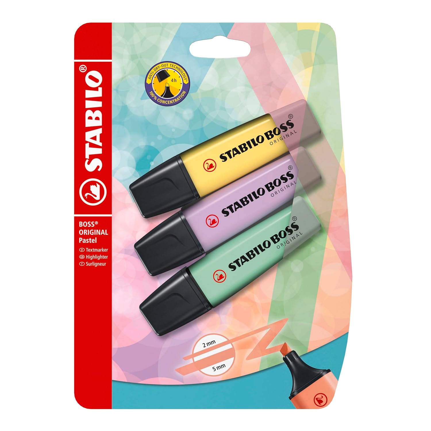 Stabilo Boss Highlighter Pastel-Pack Of 3 Blst(My/Lh/Hom) Stabilo