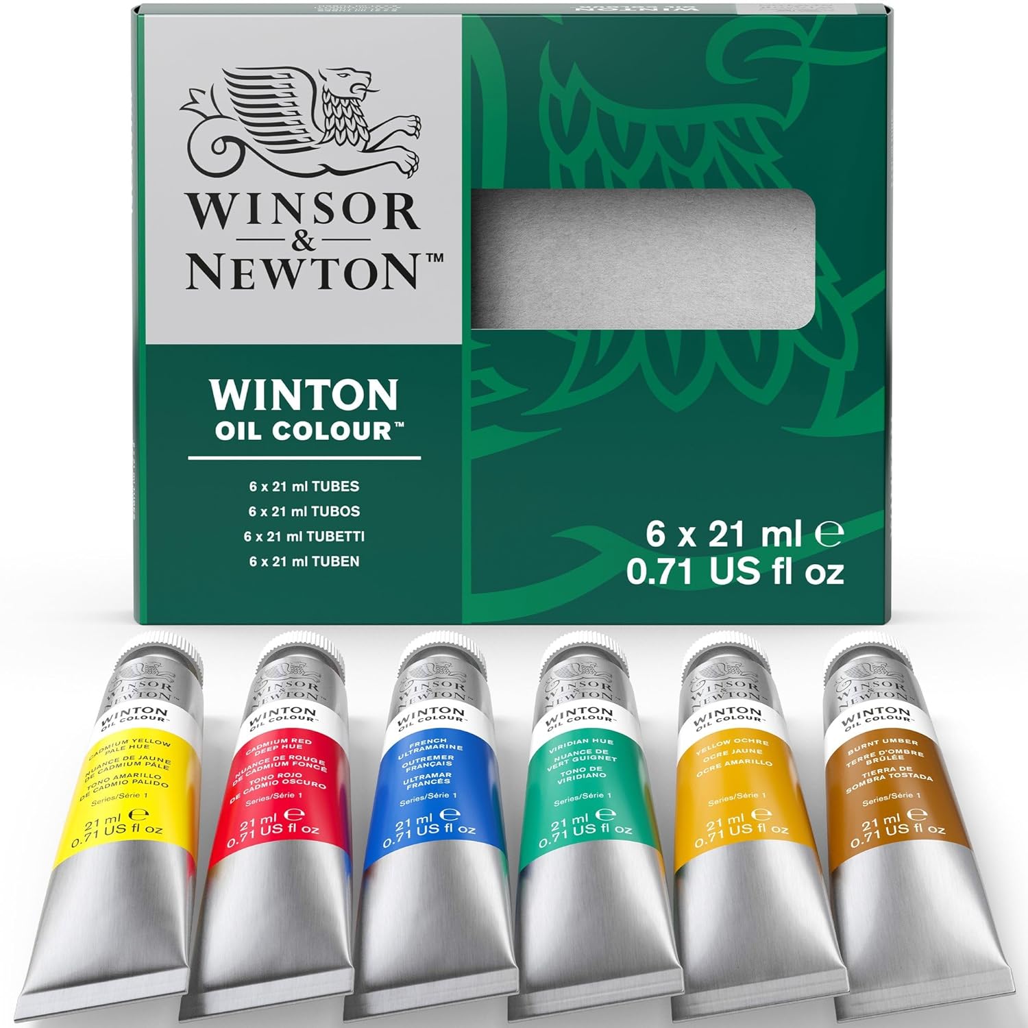 Winsor And Newton Winton Oil Colour Intro Set - 6 Tubes Of 21 Ml