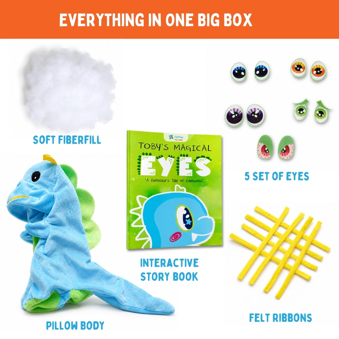 PepPlay Make Your Dinosaur Toy | No-Sew DIY Learning Toy | 4+ Years