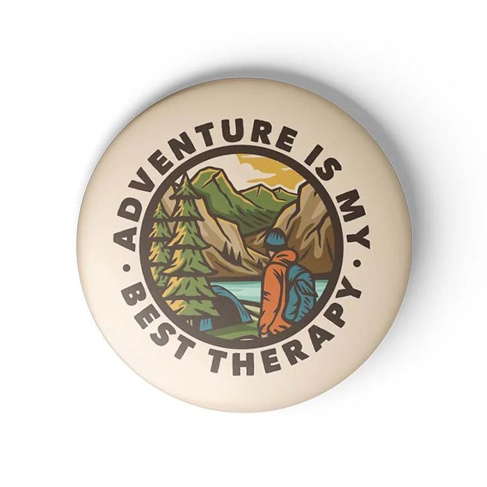 Mooch Magnetic Badge - Adventure Is My Best Therapy Mooch
