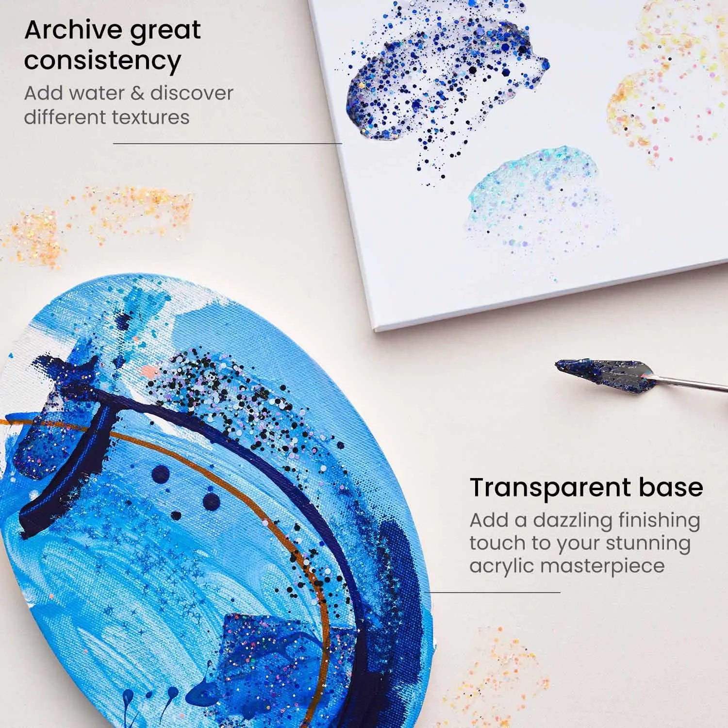 ARTEZA Glitter Acrylic Paint Set of 14 - 60ml Arteza