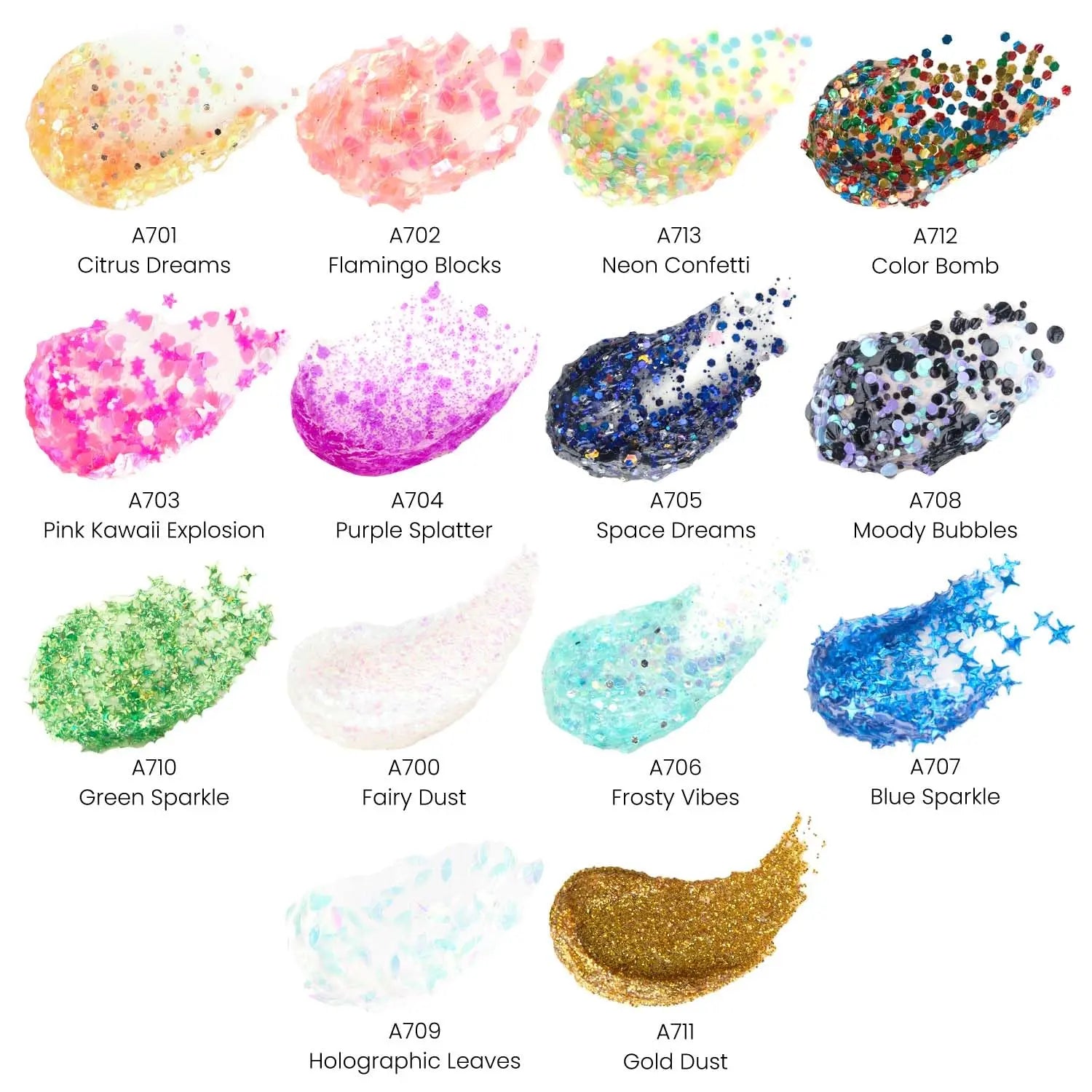 ARTEZA Glitter Acrylic Paint Set of 14 - 60ml Arteza