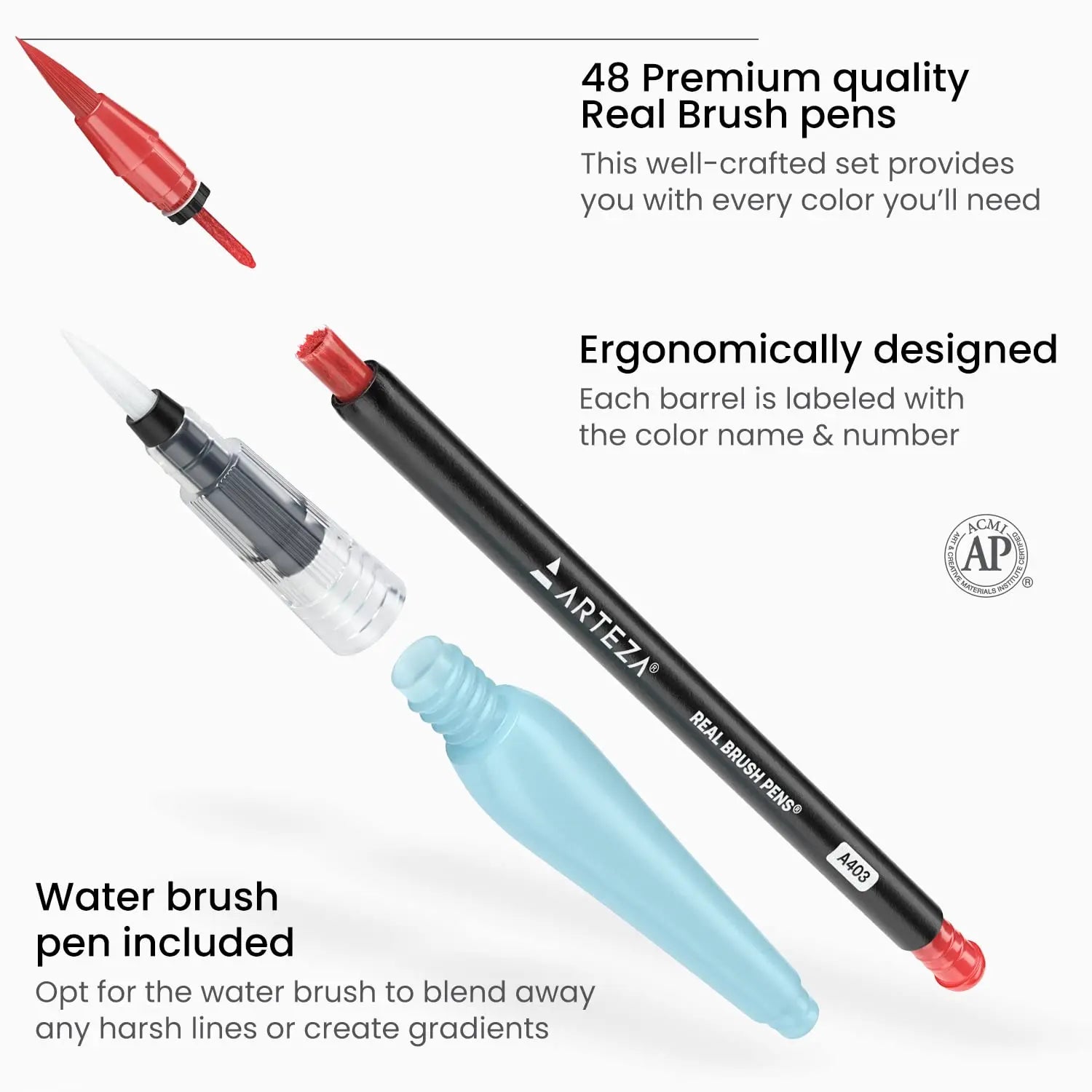 ARTEZA Real Brush Pens Set Arteza