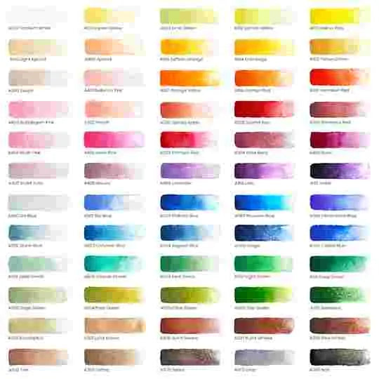 Zaaha Water Colour Tempera (Set of 3, 18 shades  multicolours) 