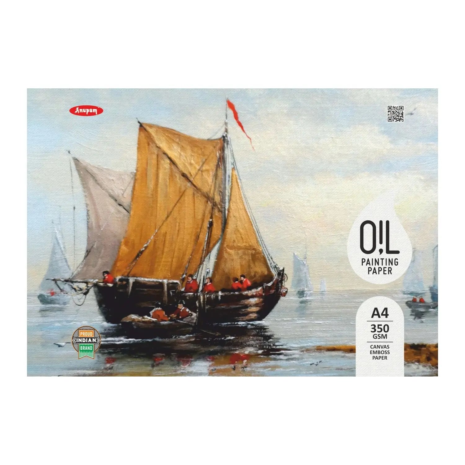 Anupam Oil Painting Paper Pad 350 GSM for oil painting Canvazo