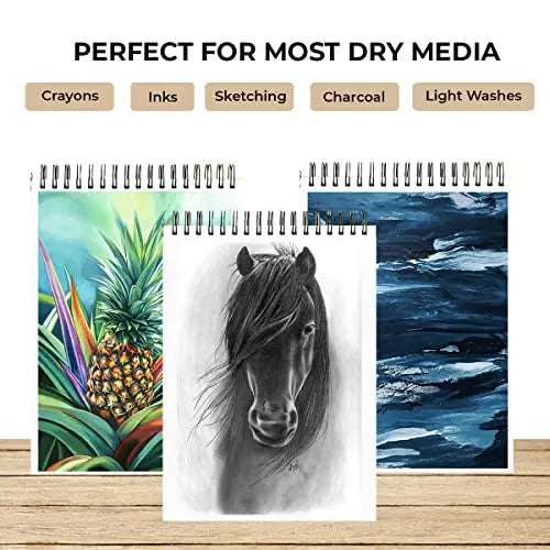 Anupam Pro Sketcher Sketch Book - Wireo Binding Book  -140 GSM with Butter Paper Anupam