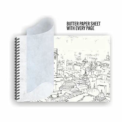 Anupam Pro Sketcher Sketch Book - Wireo Binding Book  -140 GSM with Butter Paper Anupam