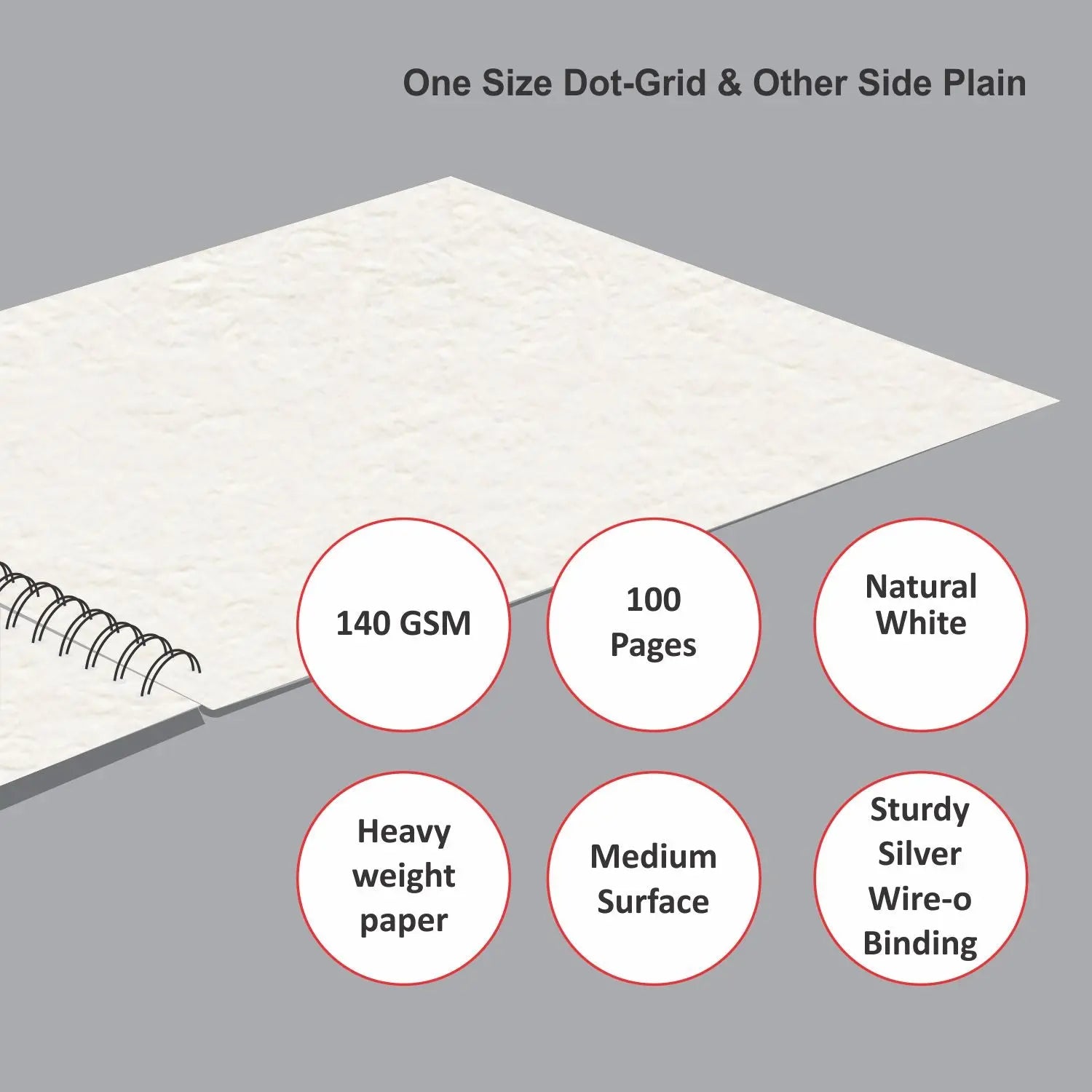 Anupam Sketche WireO Sketch Book - 140gsm Cartridge Paper Anupam