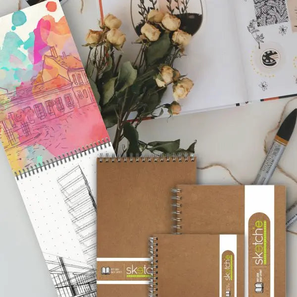 Anupam Sketche WireO Sketch Book - 140gsm Cartridge Paper Anupam