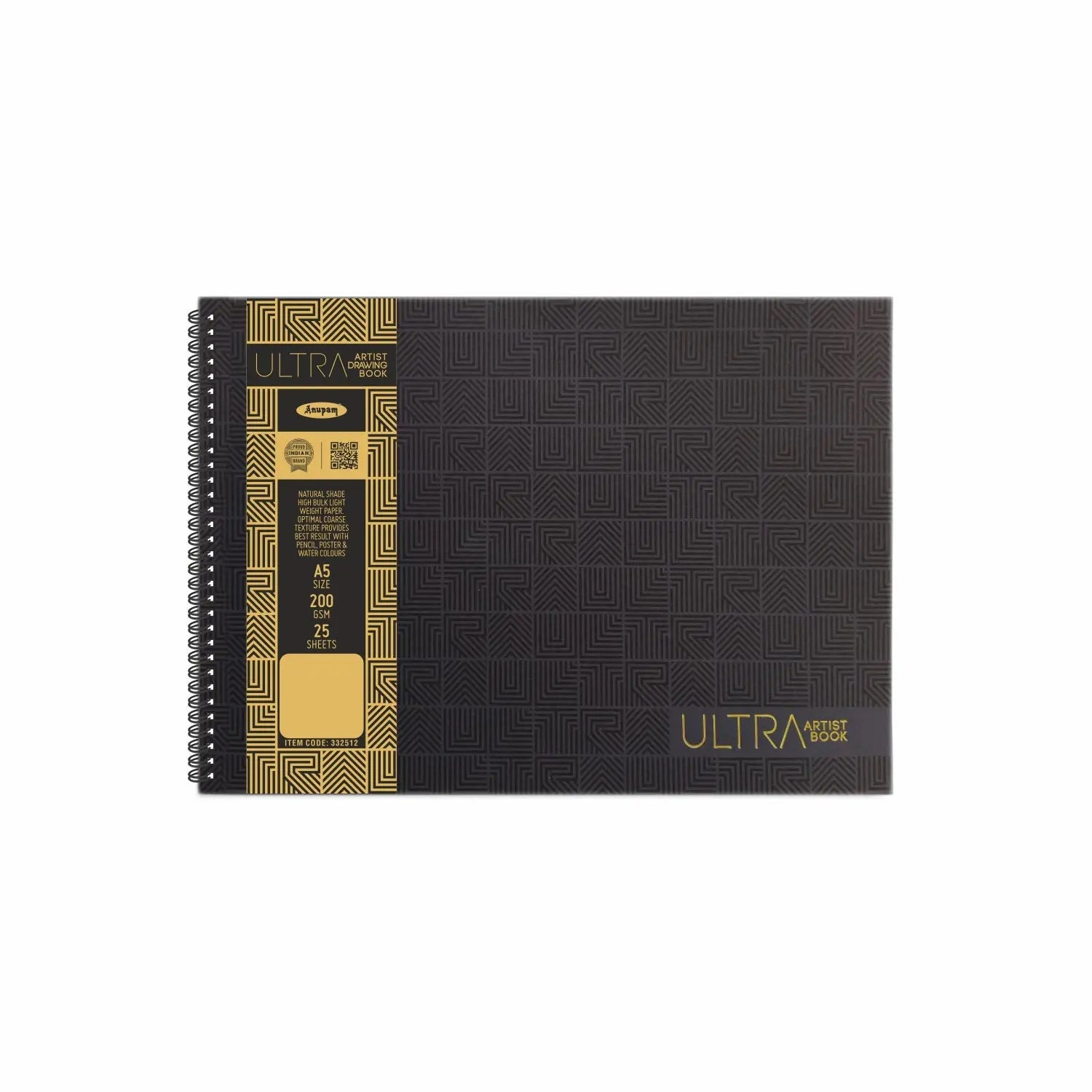 Anupam Ultra Artist Drawing Book -  Wireo Bound - 200gsm Cartridge Paper Anupam