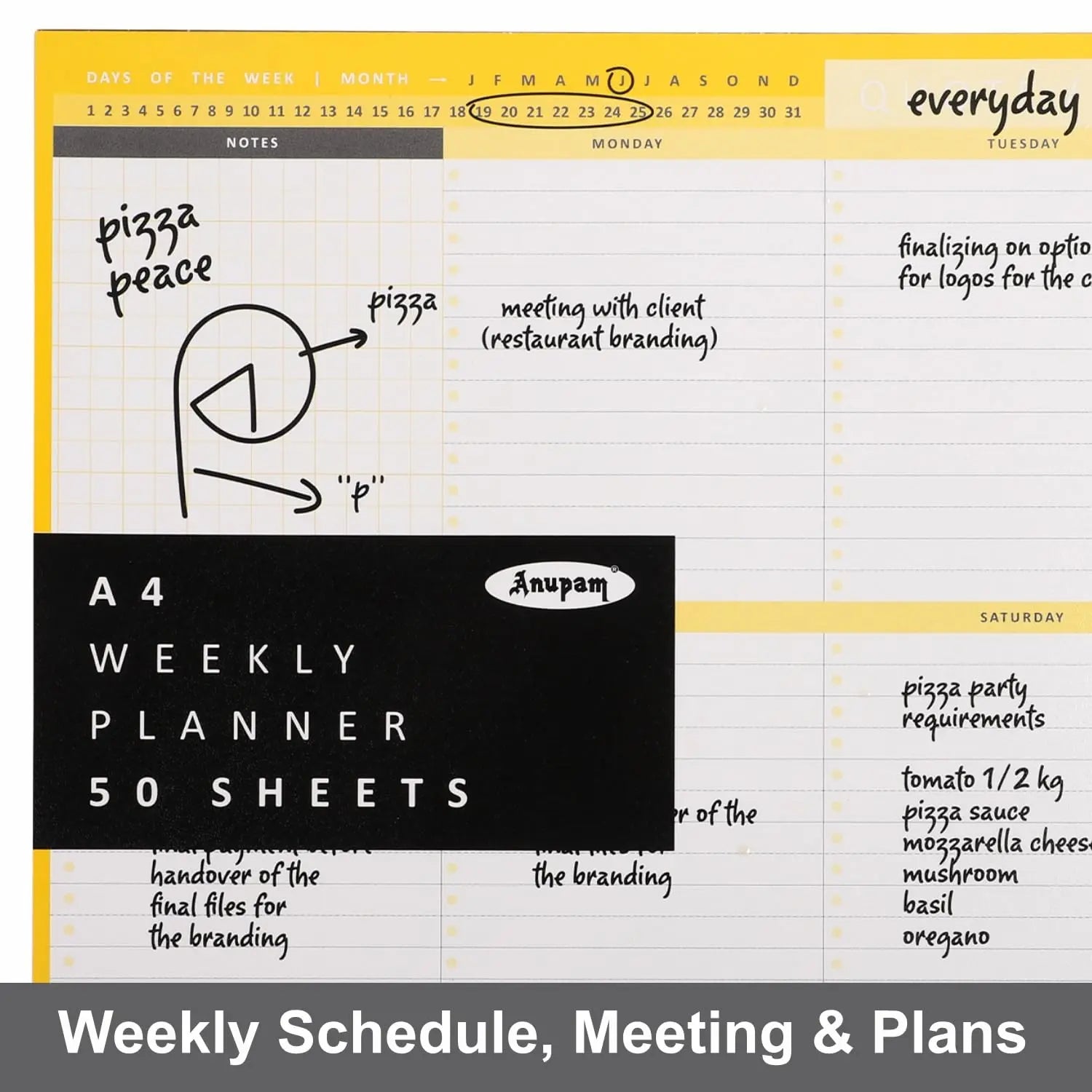 Anupam Weekly Planning Pad Desk Planner Notepad Anupam