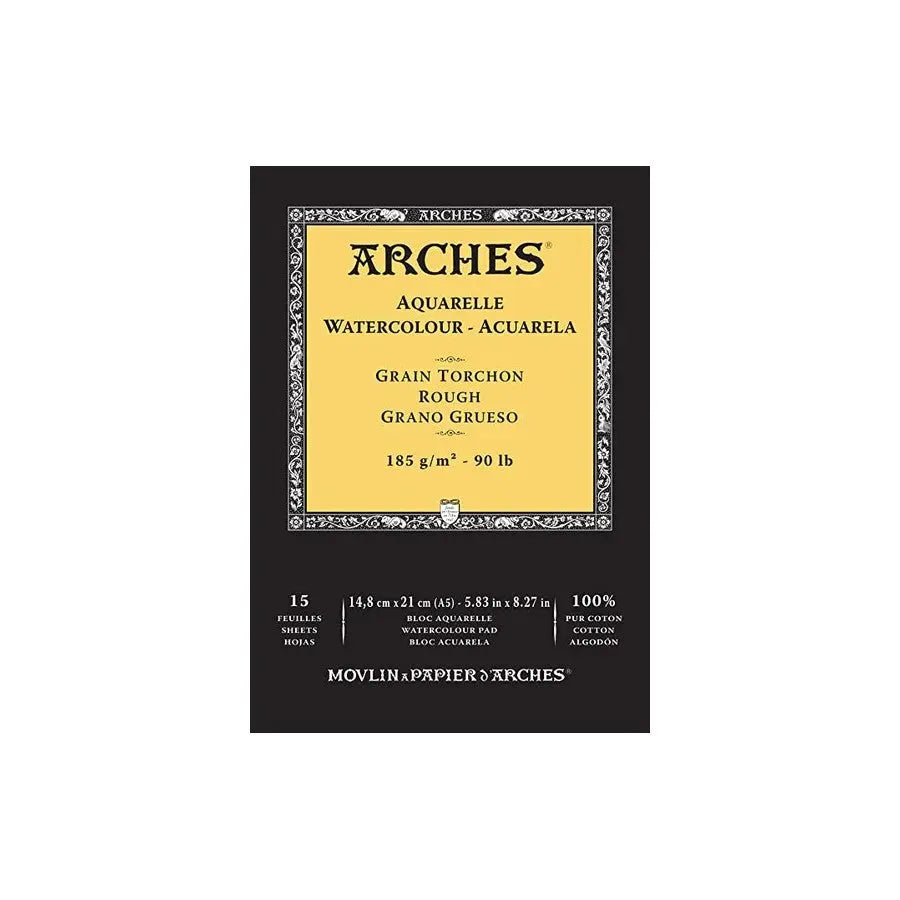 Arches Watercolour - Aquarelle 185 GSM 100% Cotton Paper Pad Arches