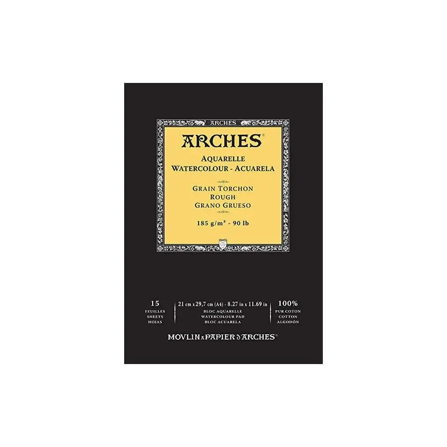 Arches Watercolour - Aquarelle 185 GSM 100% Cotton Paper Pad Arches
