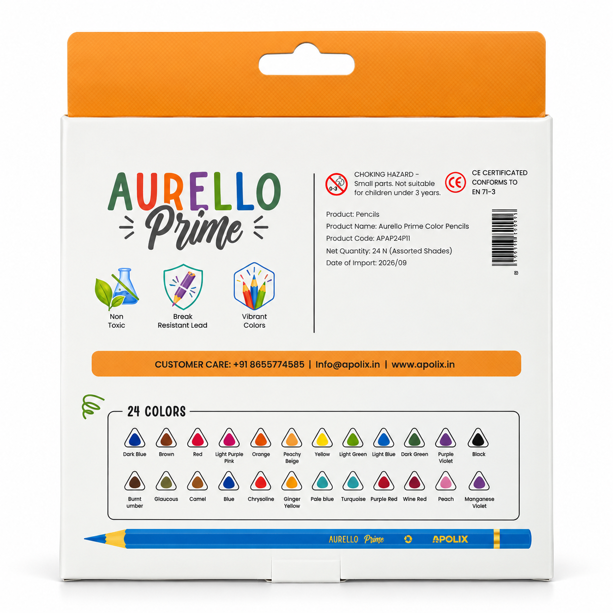 Apolix Aurello Prime Colour Pencils - Aurello Prime 24 Colour Pencil Set