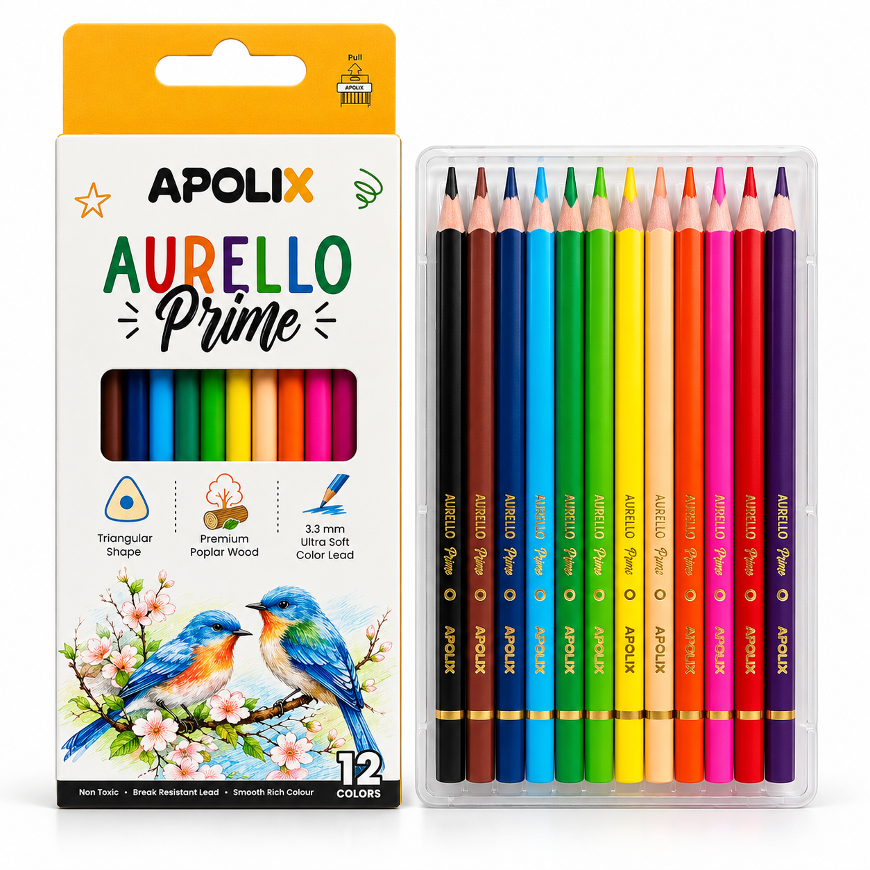 Apolix Aurello Prime Colour Pencils - Aurello Prime Coloured Pencil Set