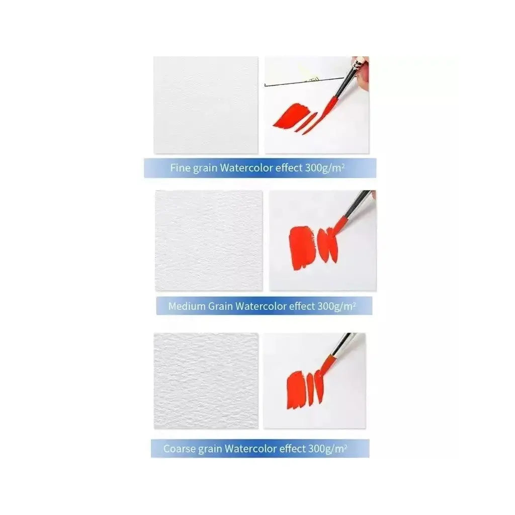 Baohong Academy Watercolor Paper Pad Natural White  300 GSM - 100% Cotton Paper - 20 Sheets Baohong