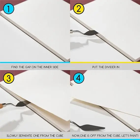 Baohong Artists Watercolour Paper - Natural White  300 GSM - 100% Cotton Paper Glued 4 Side Pad (Block) Of 20 Sheet (Artist Level) Baohong